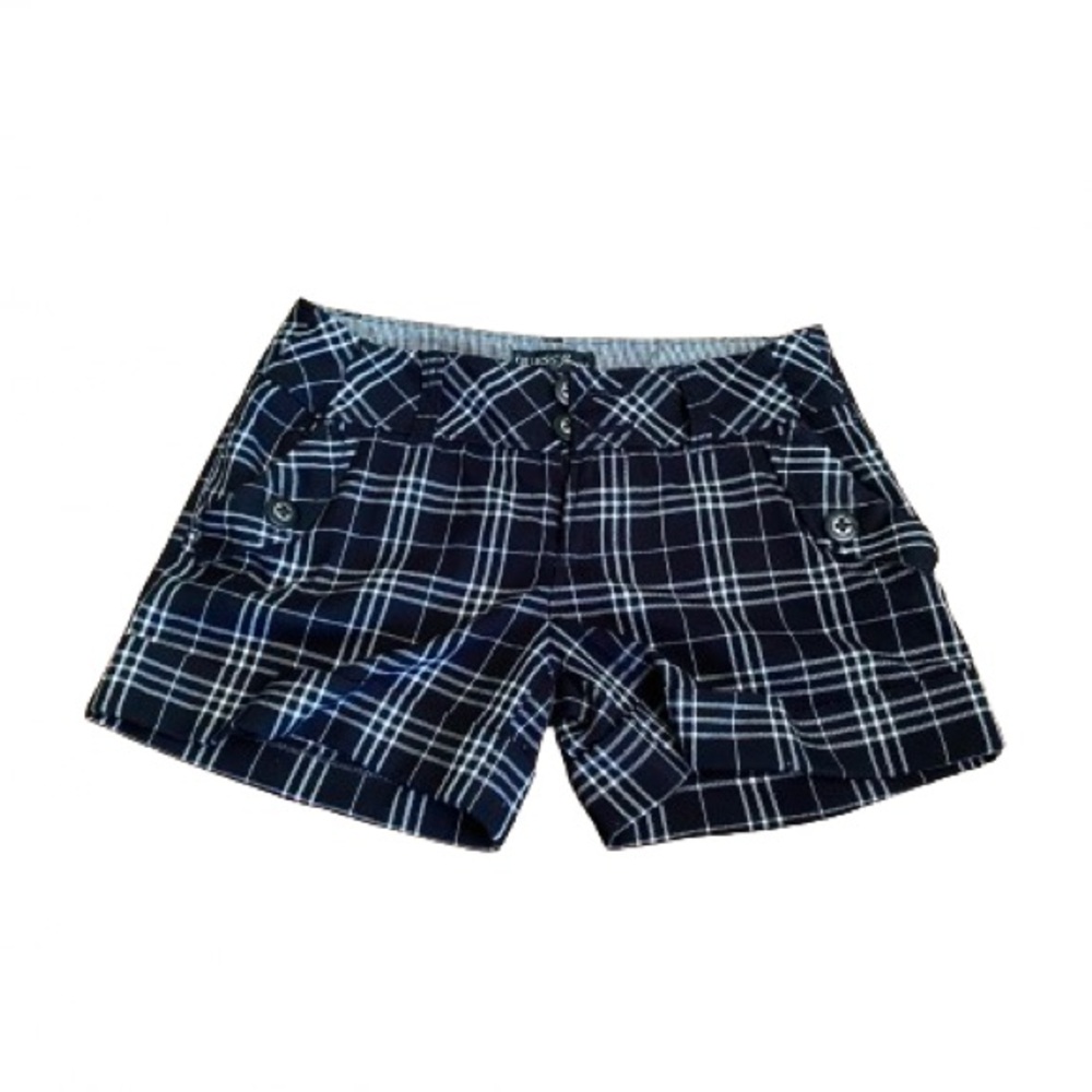 Guess Black Plaid Shorts US 26 Barely Used Mint Condition Casual Stretch Comfort